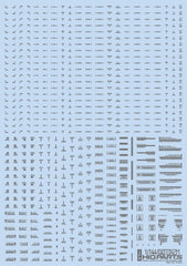 1/144 RB01 Caution Decals One Color Gray (110mm x 156mm) (1 sheet)