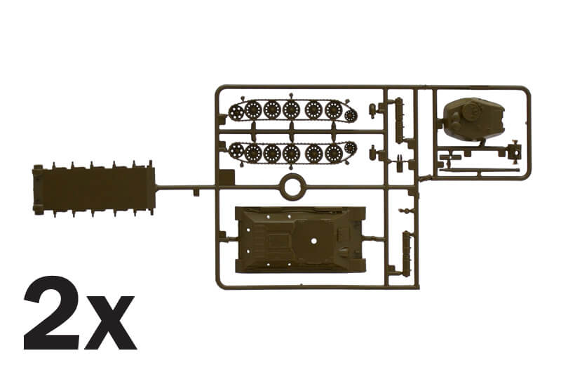 1/72 Italeri #7515 Soviet Medium Tank T-34/85 Fast Assembly (Contains 2 Models)