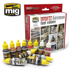 Ammo Acrylic Paint Set (17ml x 12) WWII German Tool Colors