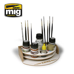 Ammo Mini Workbench Organizer (for 10 brushes & 5 Jars) (20.5 x 13.7 x 5cm when assembled)