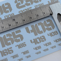 EXP Number Decals 01 Light Gray (14cm x 10cm) (1 sheet)