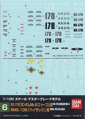 Gundam Decal #006 for 1/100 MG Gundam Mk-II A.E.U.G. ver. & 1/100 MG Hi-Zack