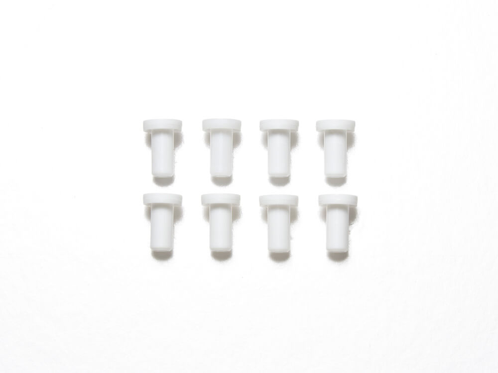 Mini 4WD AO Parts #1035 Bushing for Aluminum Wheels (White, 8 pieces)