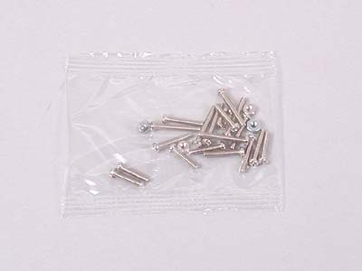 Mini 4WD GUP #233 Mini 4WD Screw Set B (15/12/10mm Screw x 6 each, 2mm Lock Nut x 2, 2mm Nut x 4)