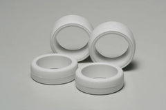 Mini 4WD GUP #365 Large Diameter Hard Slick Tire Set (White) (for use with Large Diameter Wheels)