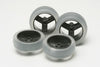 Mini 4WD GUP #366 Large Diameter Carbon Wheel Set (with Soft Slick Tires)
