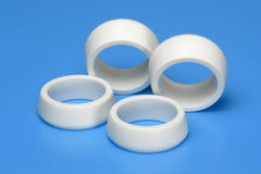 Mini 4WD GUP #379 Offset Tread Tires Hard (White) (for use with Large Diameter Wheels)