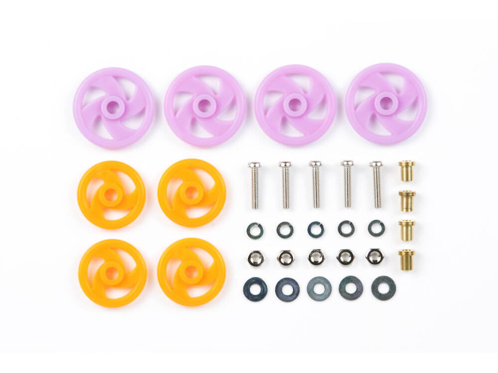 Mini 4WD GUP #381 16mm & 19mm Low Friction Plastic Roller Set (4 pieces each)
