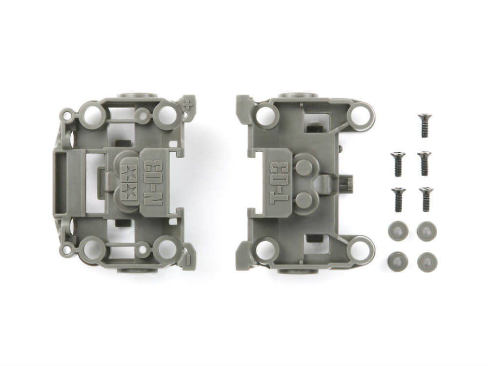 Mini 4WD GUP #382 Bumperless N-03/T-03 Units (for MS Chassis, for use with other plates)