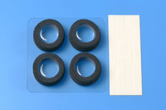 Mini 4WD GUP #388 Narrow Reston Sponge Tires (Black) (for use with Narrow Wheels)