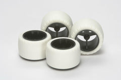 Mini 4WD GUP #415 Small Diameter Carbon Wheel & White Arched Tires (for Super X/Super XX Chassis)