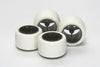 Mini 4WD GUP #415 Small Diameter Carbon Wheel & White Arched Tires (for Super X/Super XX Chassis)