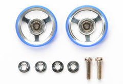 Mini 4WD GUP #449 17mm Aluminum Ball-Race Rollers with Plastic Rings (2 pieces)