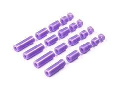 Mini 4WD GUP Light Weight Plastic Spacer Set Purple (12/6.7/6/3/1.5mm, 4 pieces each)