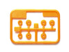 Mini 4WD GUP Low Friction Plastic Bearing Set Orange (620 x 5 pieces, 520 x 2 pieces)