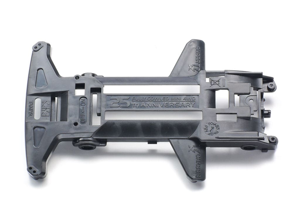 Mini 4WD GUP Reinforced Super TZ-X Chassis Black Fully Cowled Mini 4WD 25th Anniversary