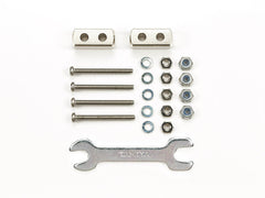 Mini 4WD GUP Short Mass Damper Block Silver (3.6g, 6 x 6 x 14mm) (2 pieces)