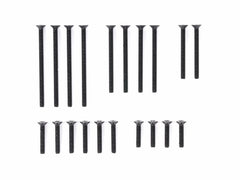 Mini 4WD GUP Stainless Steel Countersunk Screw Set Black (10mm x 4, 12mm x 6, 20mm x 2, 25 & 30mm x 4 each)