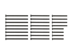 Mini 4WD GUP Stainless Steel Screw Set Black (15 & 20mm x 4 each, 25 & 30mm x 8 each)