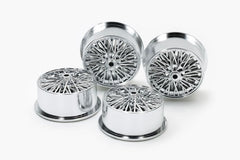 Mini 4WD GUP Wire Spoke Wheels for Low Profile Tires (Silver Plated)