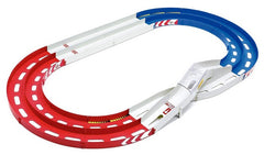 Mini 4WD Oval Home Circuit with Lane Change (Red/White/Blue) (2-lane, 216 x 120cm when assembled)