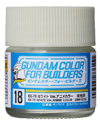 UG18 Gundam Color for Builders (10ml) RX-78 White ver. Anime Color (Semi-Gloss)